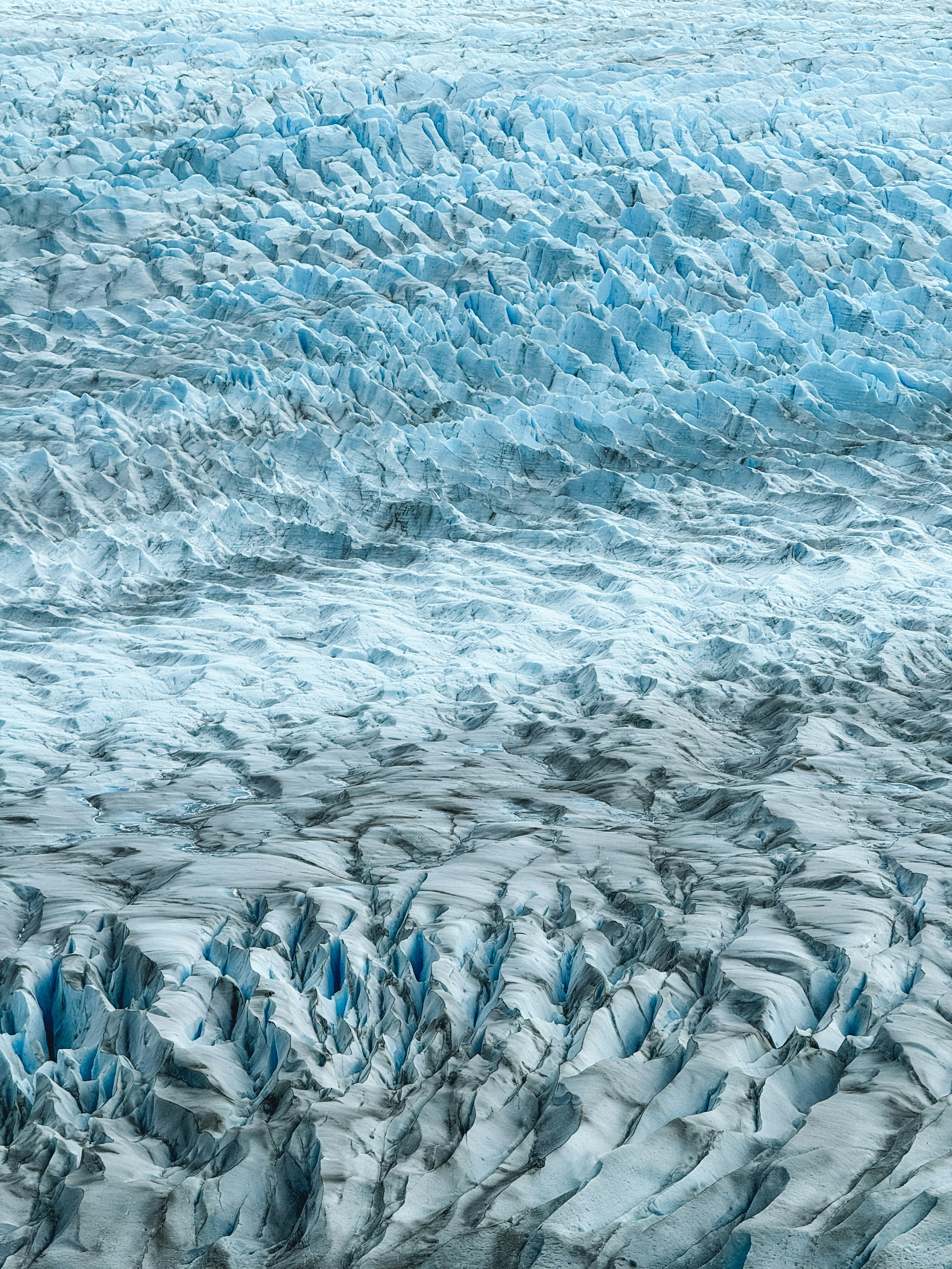 Aerial glacier photograph